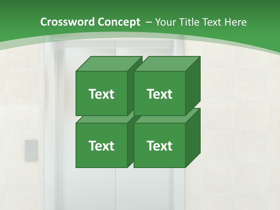 Lobby Metal Lift PowerPoint Template