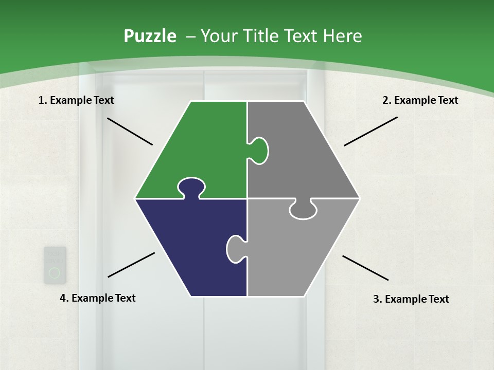 Lobby Metal Lift PowerPoint Template