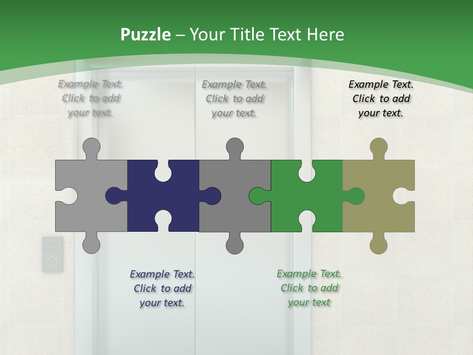 Lobby Metal Lift PowerPoint Template