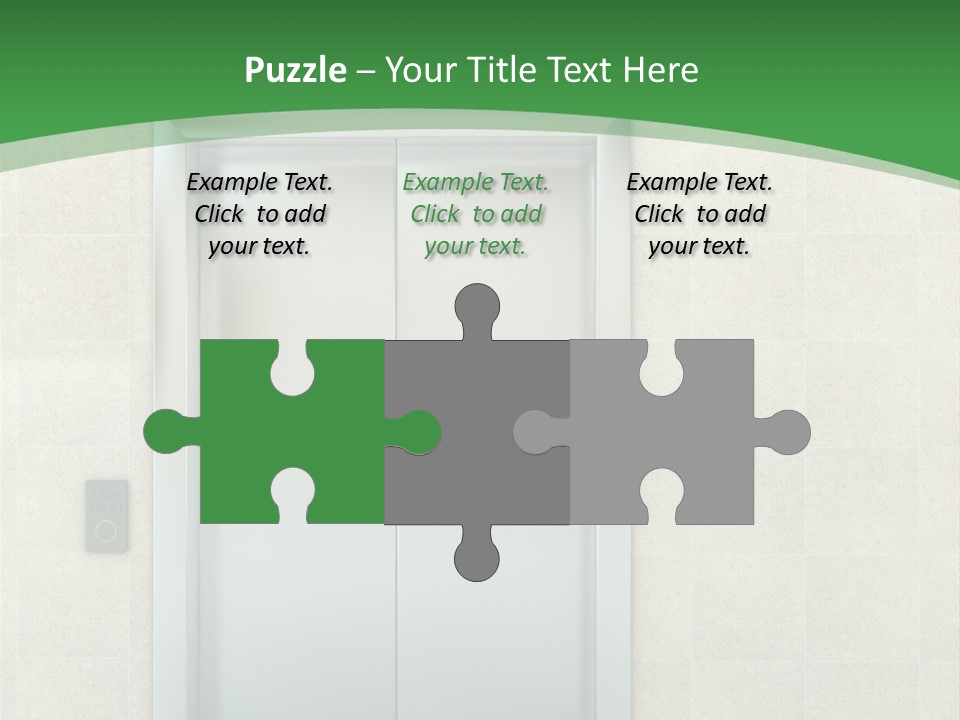 Lobby Metal Lift PowerPoint Template