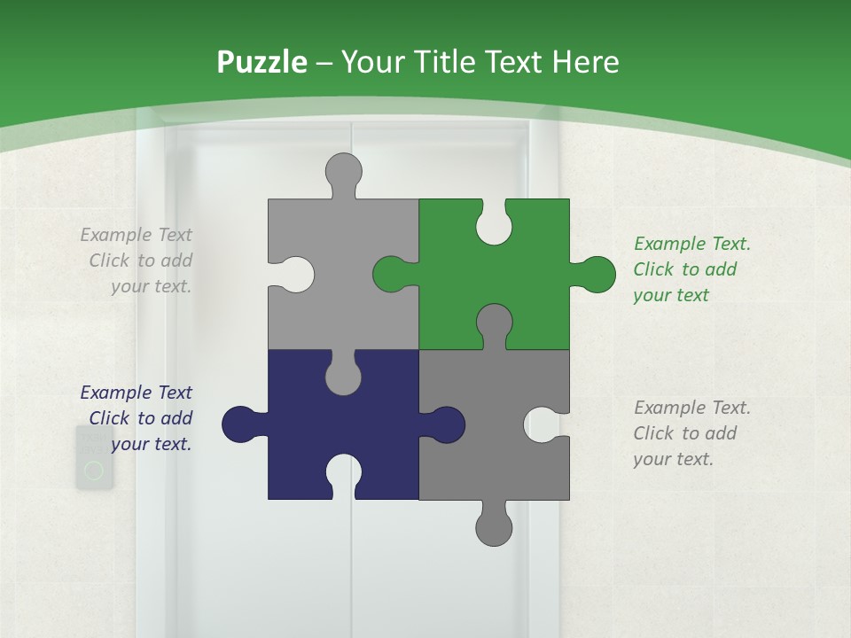 Lobby Metal Lift PowerPoint Template