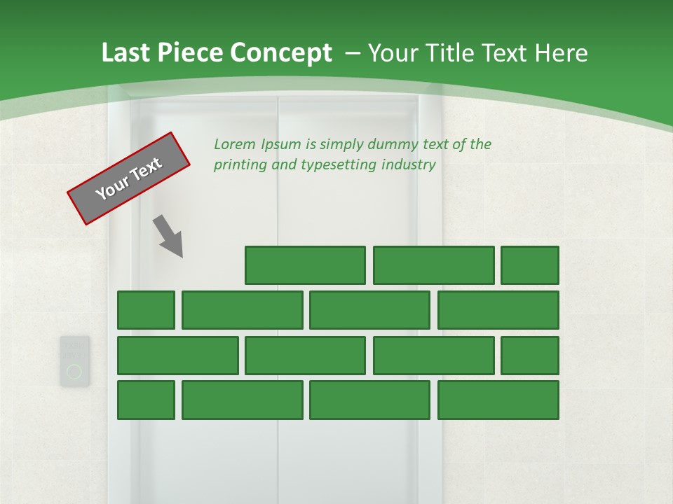 Lobby Metal Lift PowerPoint Template