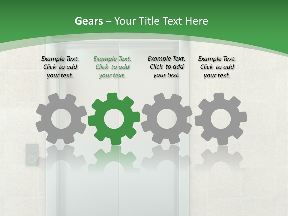 Lobby Metal Lift PowerPoint Template