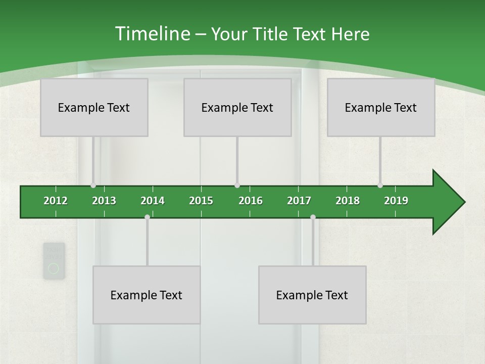 Lobby Metal Lift PowerPoint Template