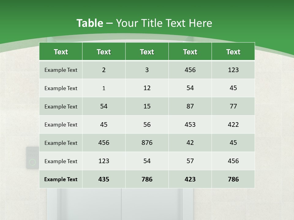 Lobby Metal Lift PowerPoint Template