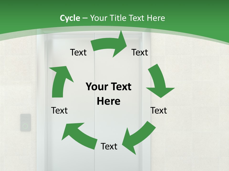 Lobby Metal Lift PowerPoint Template