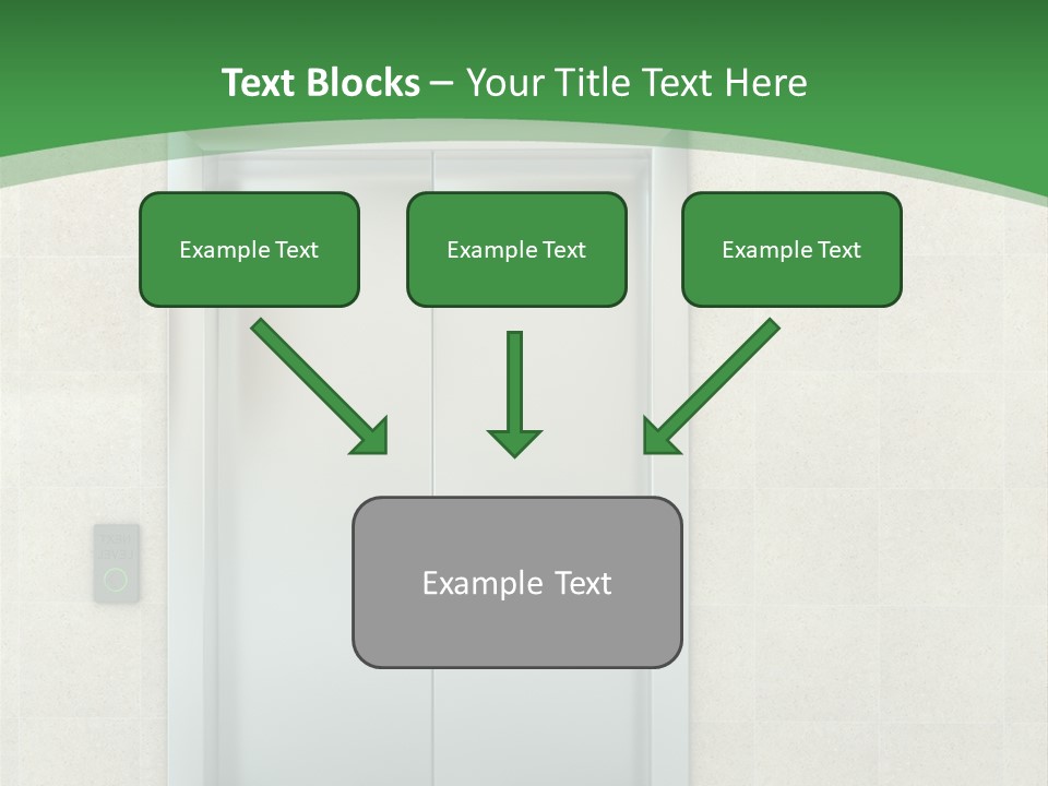 Lobby Metal Lift PowerPoint Template