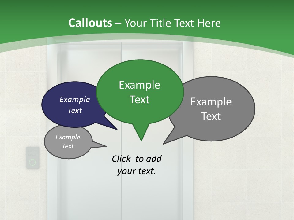 Lobby Metal Lift PowerPoint Template