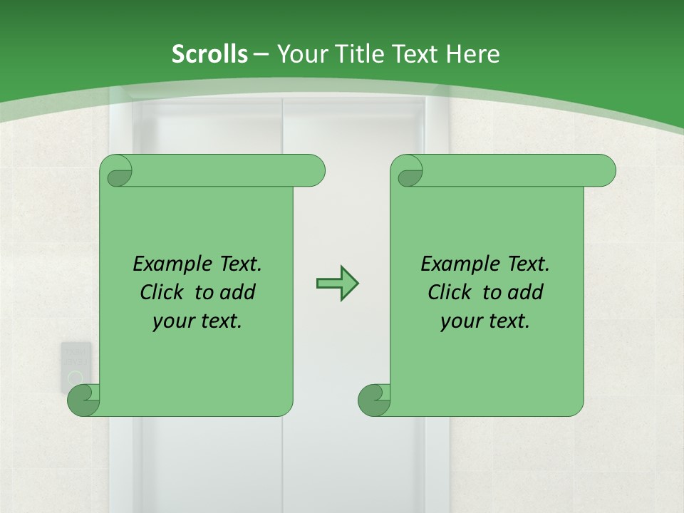 Lobby Metal Lift PowerPoint Template
