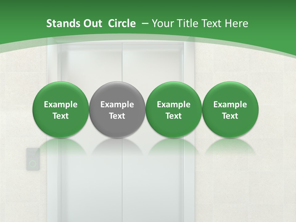 Lobby Metal Lift PowerPoint Template