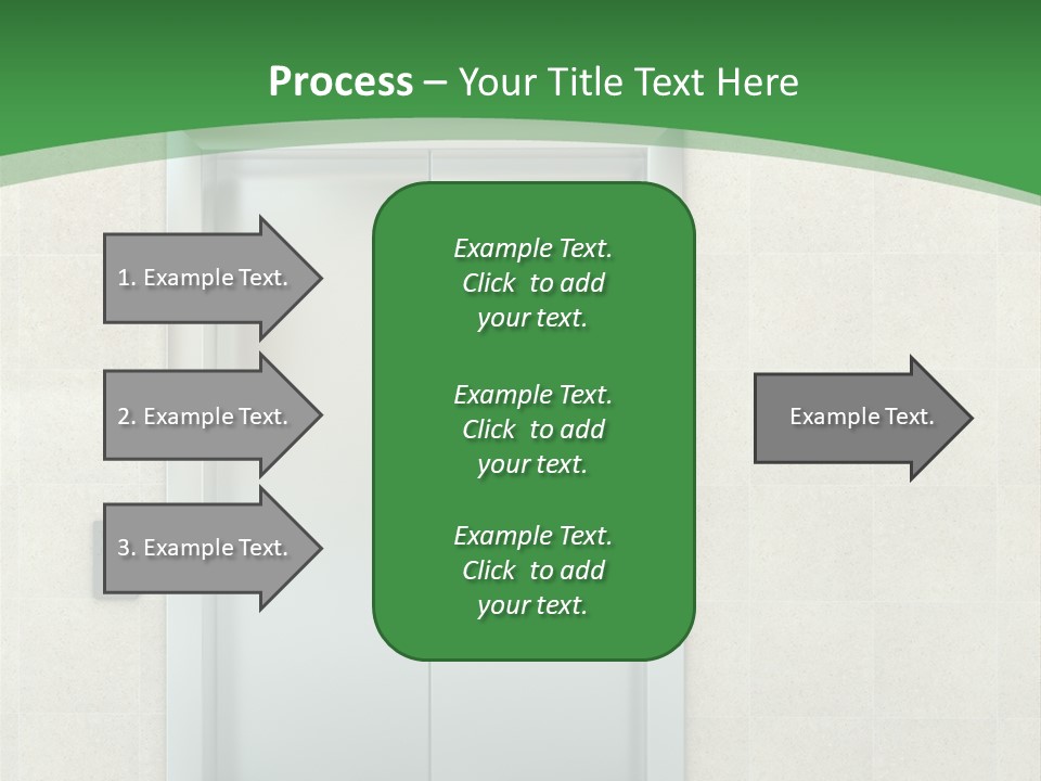 Lobby Metal Lift PowerPoint Template