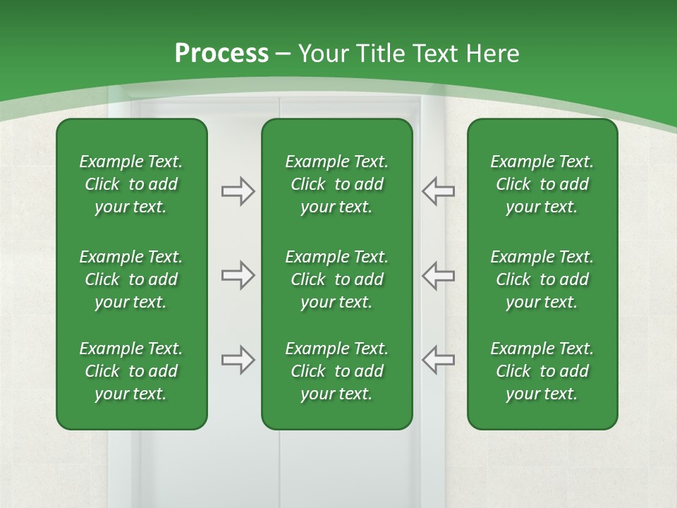 Lobby Metal Lift PowerPoint Template