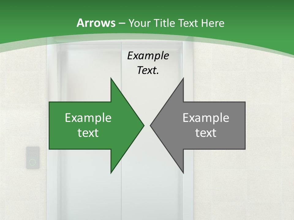 Lobby Metal Lift PowerPoint Template