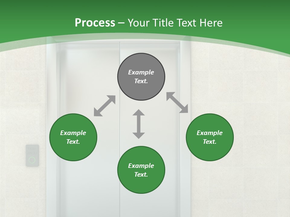 Lobby Metal Lift PowerPoint Template