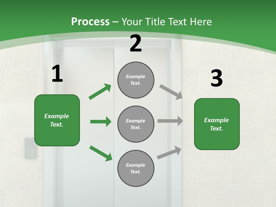 Lobby Metal Lift PowerPoint Template