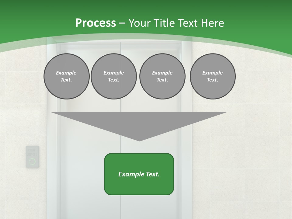 Lobby Metal Lift PowerPoint Template