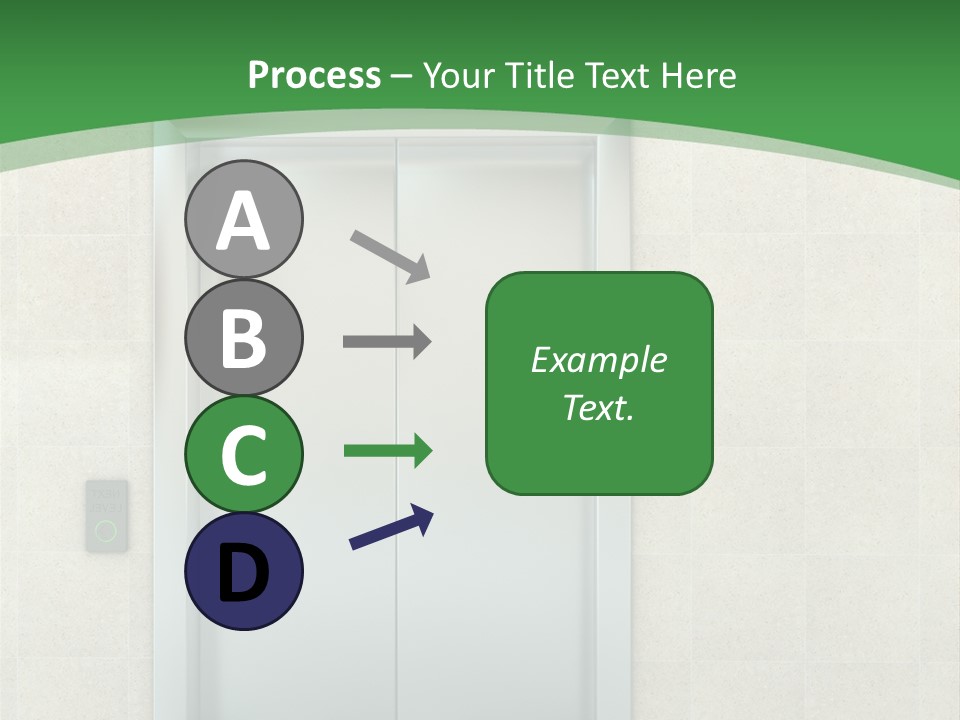 Lobby Metal Lift PowerPoint Template