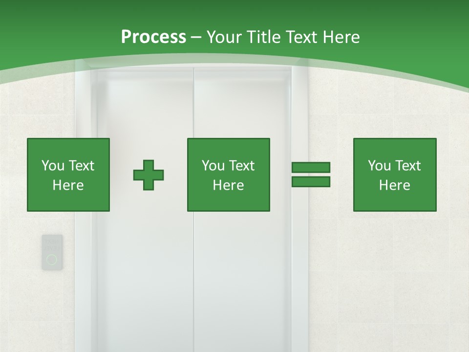 Lobby Metal Lift PowerPoint Template