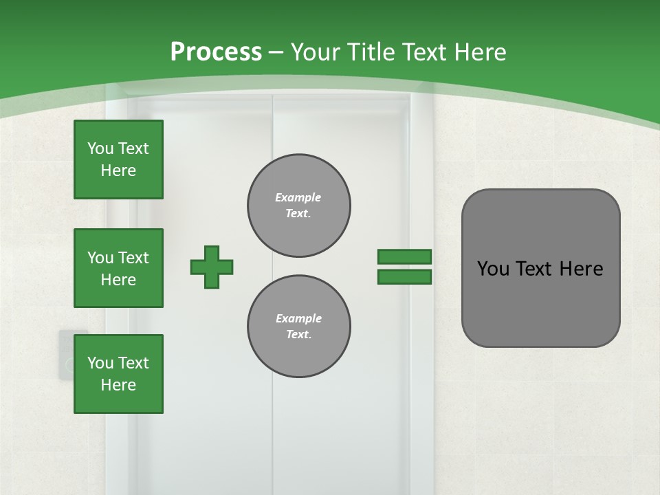 Lobby Metal Lift PowerPoint Template