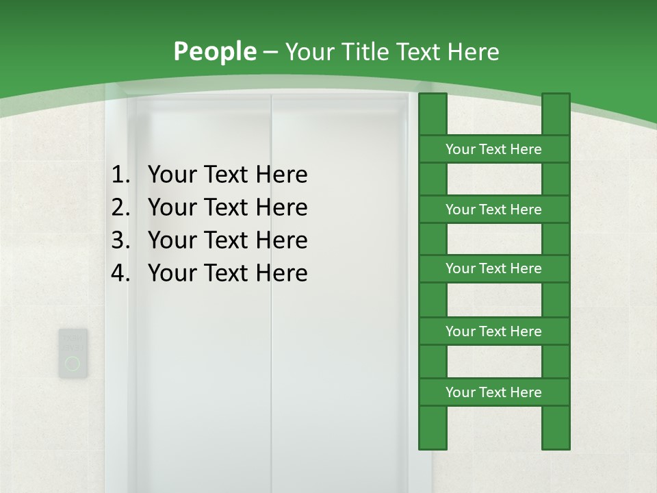 Lobby Metal Lift PowerPoint Template