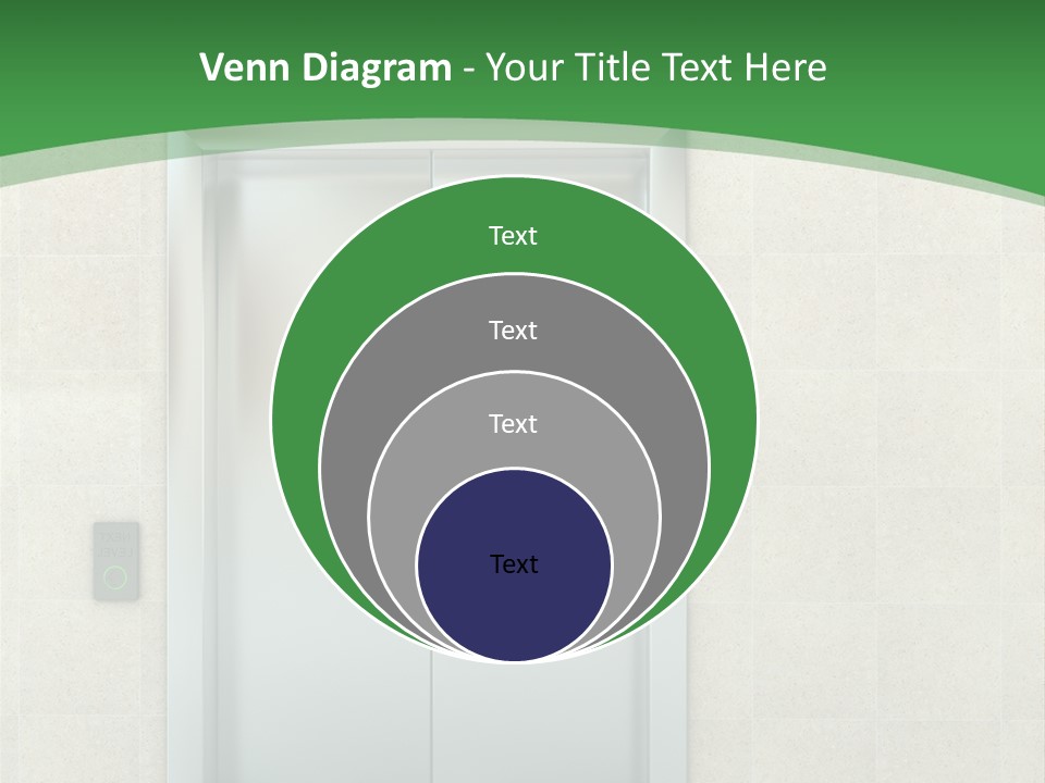 Lobby Metal Lift PowerPoint Template