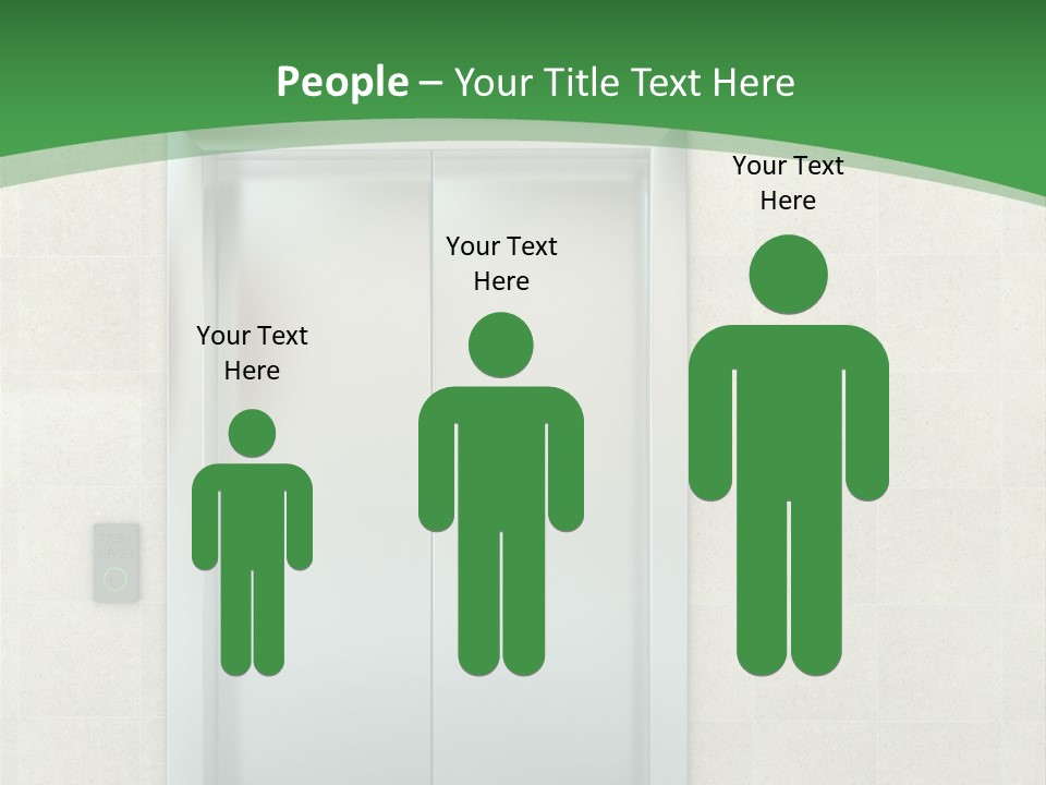 Lobby Metal Lift PowerPoint Template