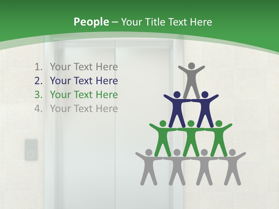 Lobby Metal Lift PowerPoint Template