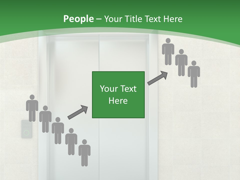Lobby Metal Lift PowerPoint Template