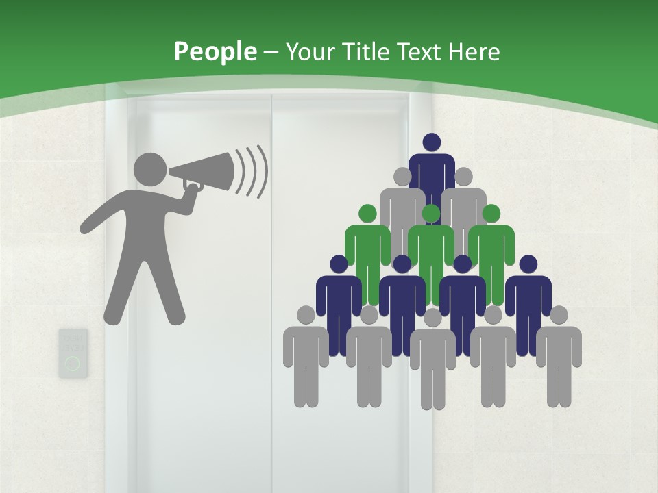 Lobby Metal Lift PowerPoint Template