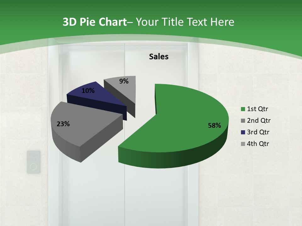 Lobby Metal Lift PowerPoint Template