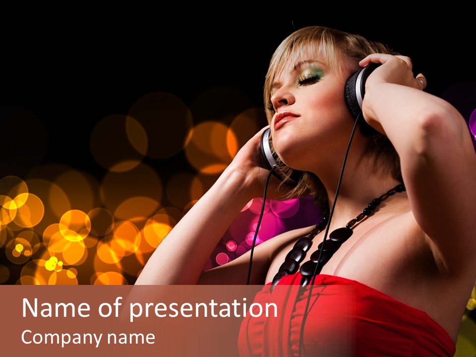 Club Beauty Enjoyment PowerPoint Template