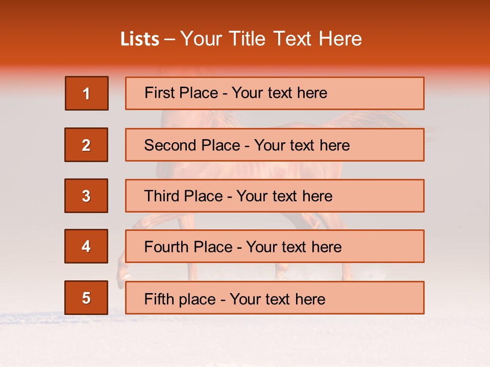 Arab Equestrian Horse PowerPoint Template