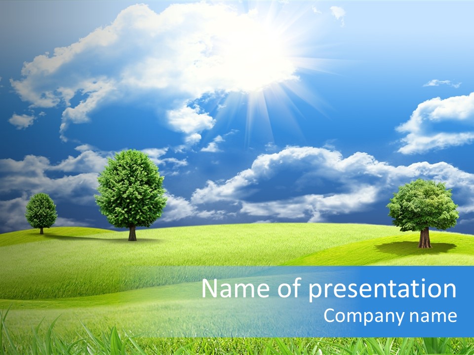 Lawn Weather Bright PowerPoint Template