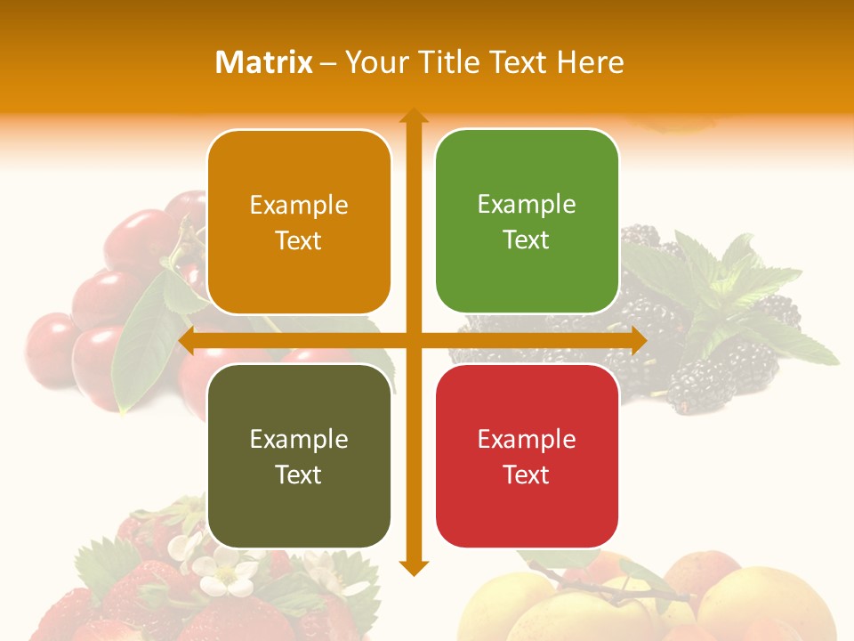 Raspberries White Isolated PowerPoint Template