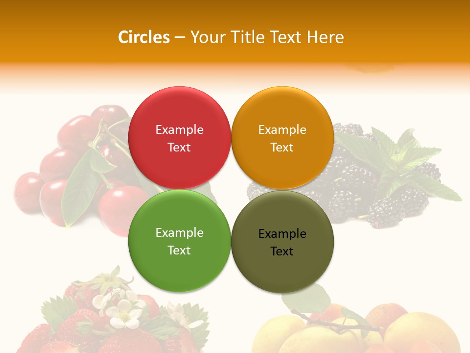 Raspberries White Isolated PowerPoint Template