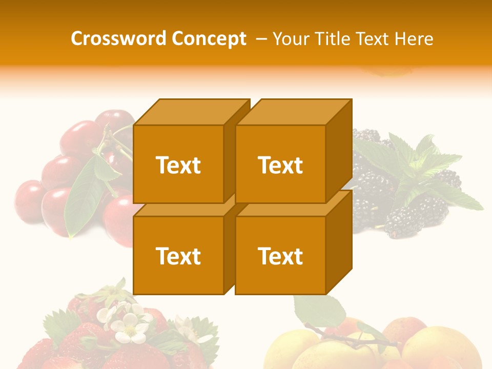 Raspberries White Isolated PowerPoint Template