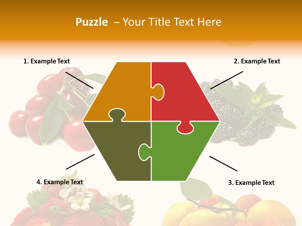 Raspberries White Isolated PowerPoint Template