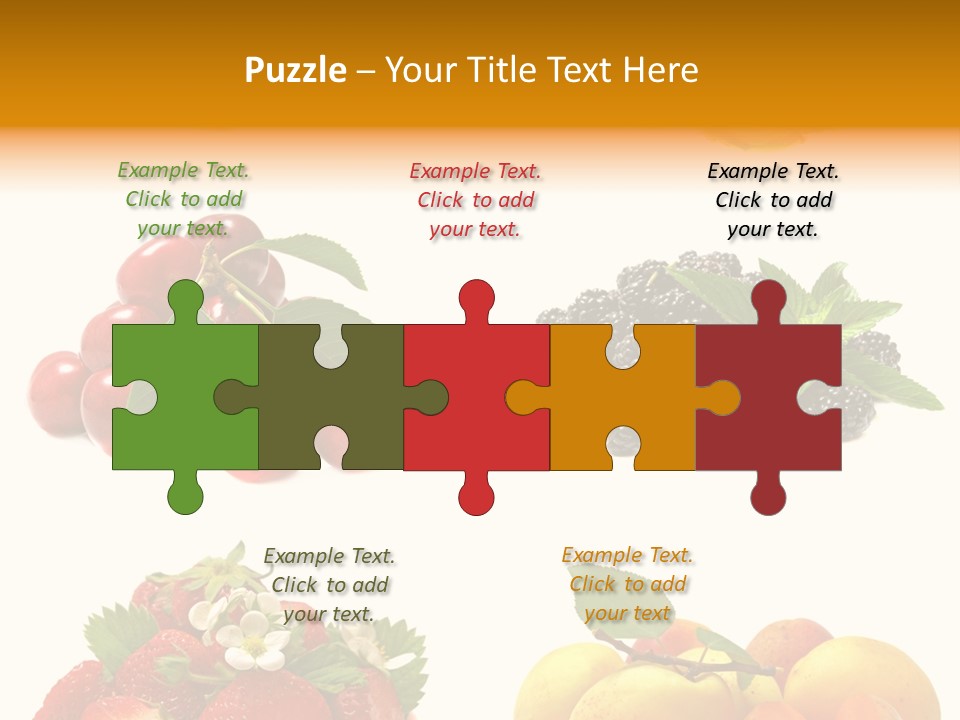 Raspberries White Isolated PowerPoint Template