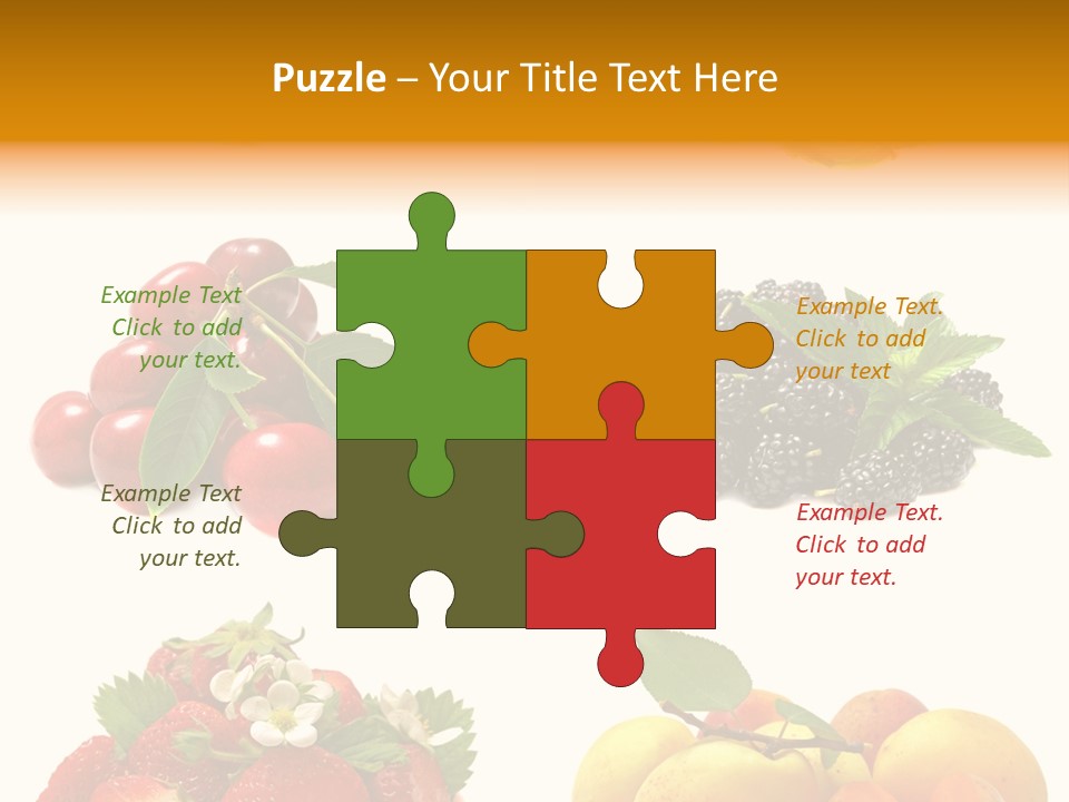 Raspberries White Isolated PowerPoint Template