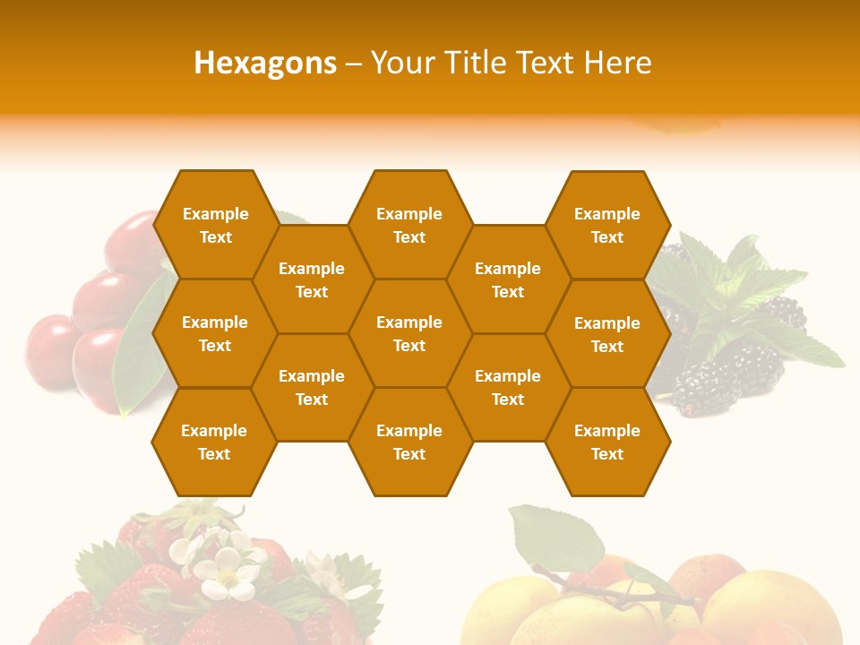 Raspberries White Isolated PowerPoint Template