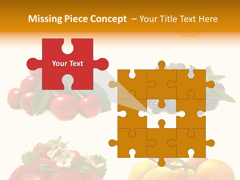 Raspberries White Isolated PowerPoint Template