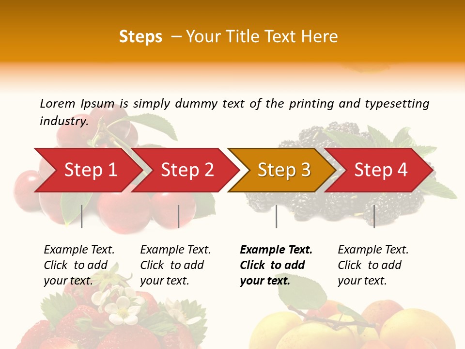 Raspberries White Isolated PowerPoint Template