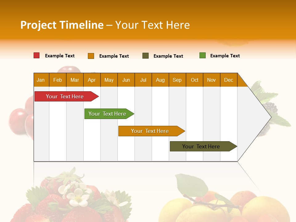 Raspberries White Isolated PowerPoint Template