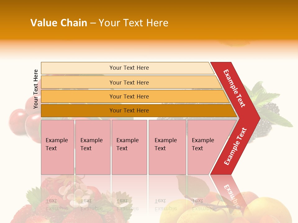 Raspberries White Isolated PowerPoint Template