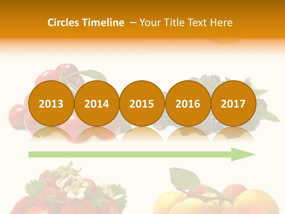 Raspberries White Isolated PowerPoint Template