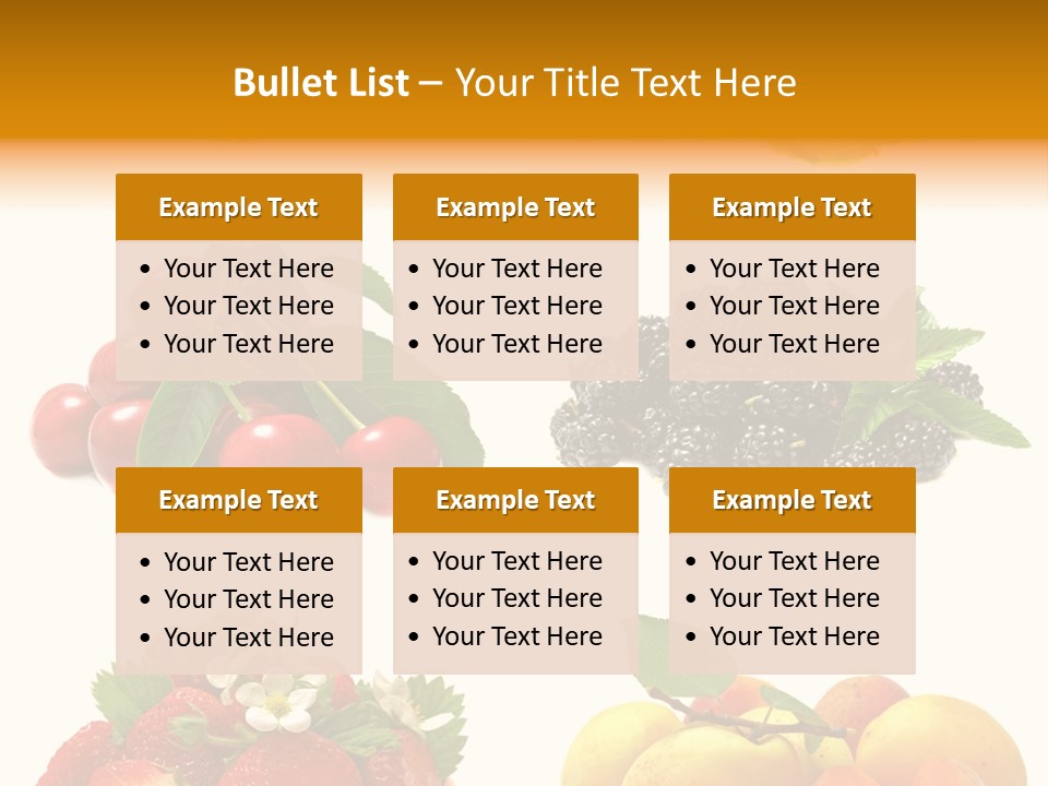 Raspberries White Isolated PowerPoint Template