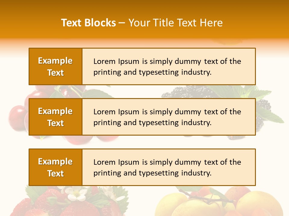 Raspberries White Isolated PowerPoint Template