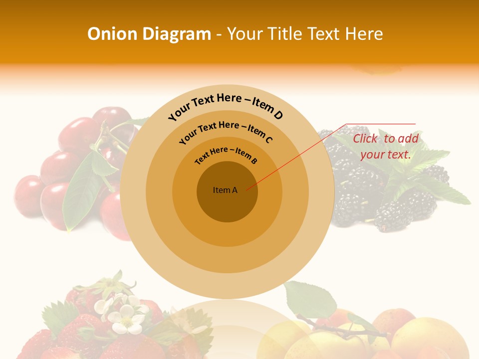 Raspberries White Isolated PowerPoint Template