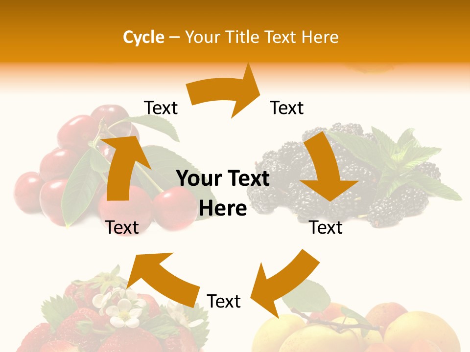 Raspberries White Isolated PowerPoint Template