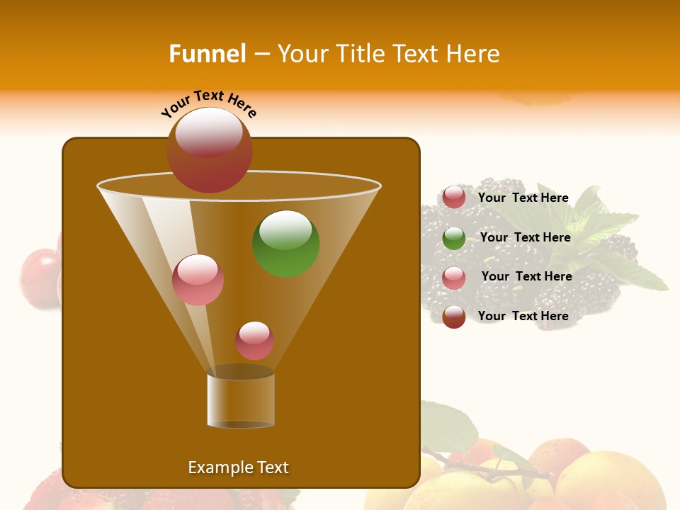 Raspberries White Isolated PowerPoint Template